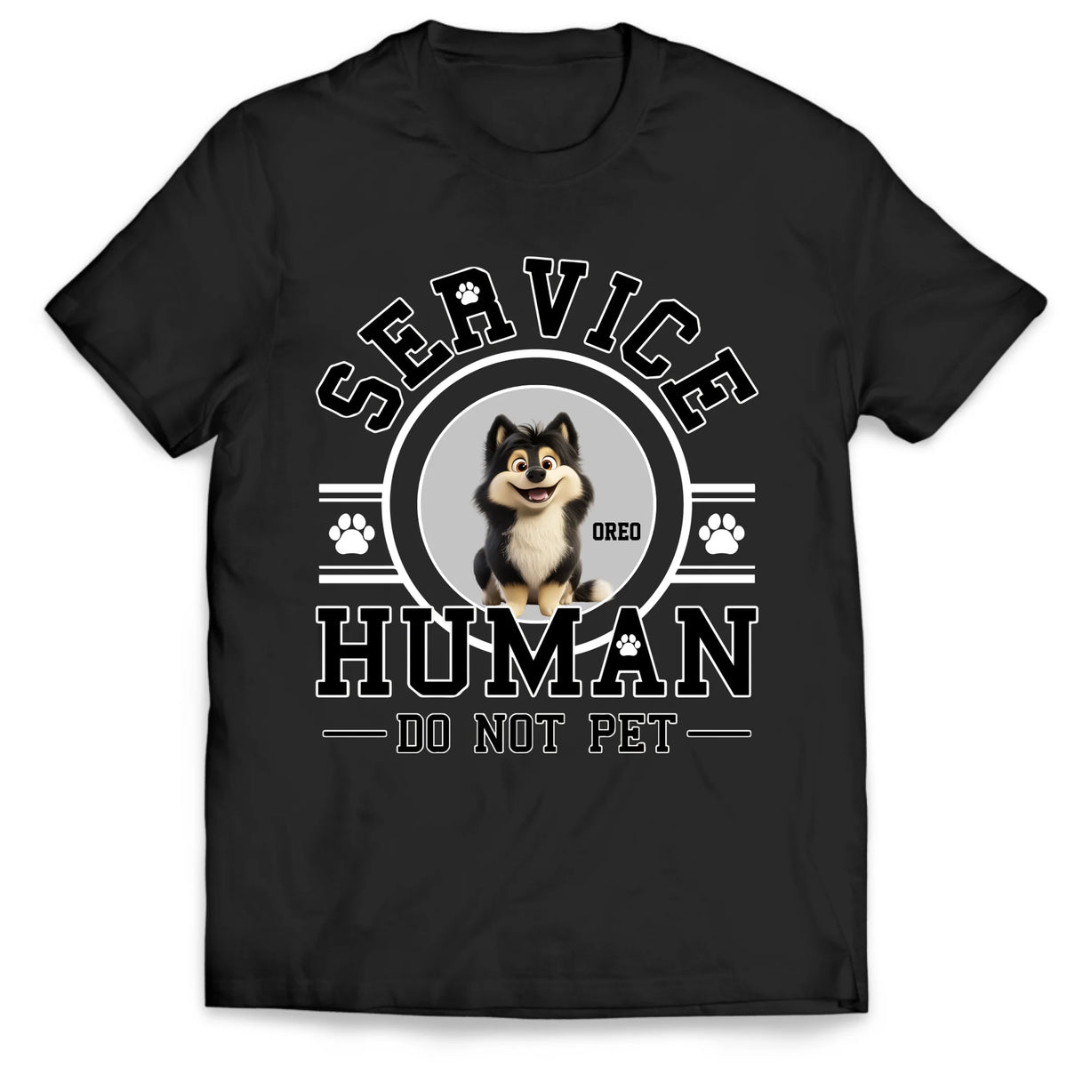 Service Human, Do Not Pet - Personalized T-Shirt, Gift For Pet Lovers - 125TS13AN