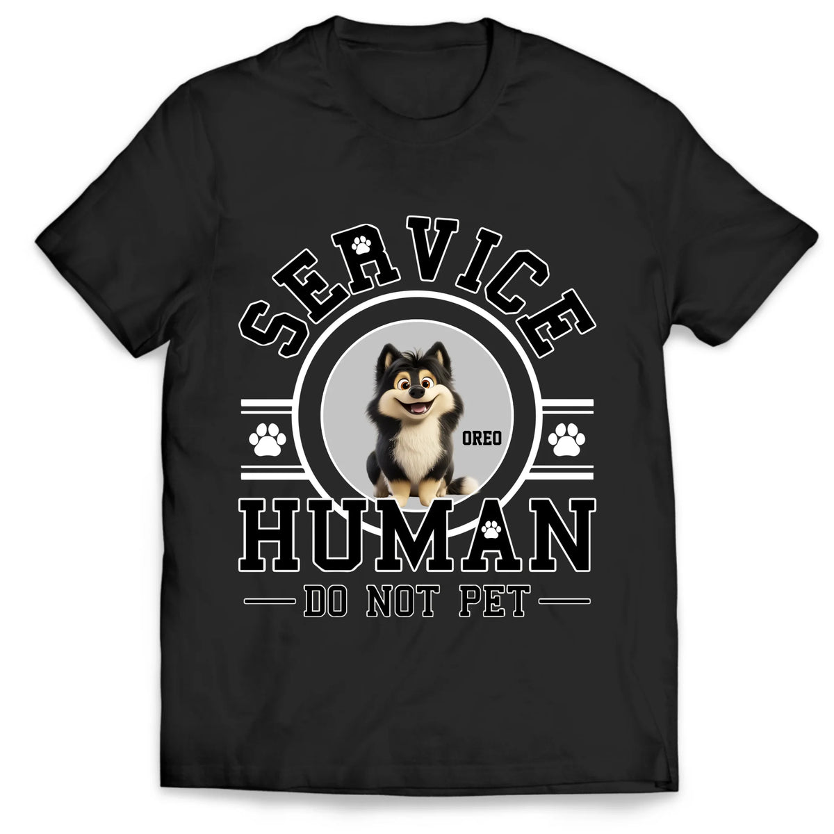 Service Human, Do Not Pet - Personalized T-Shirt, Gift For Pet Lovers - 125TS13AN