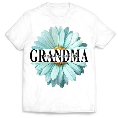 Grandma Flower Daisy - Personalized T-Shirt, Gift For Mom, Mother’s Day Gift