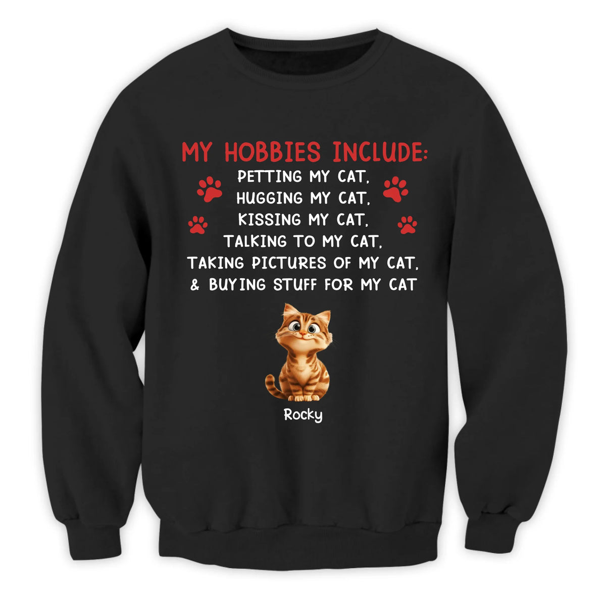 My Hobbies Include  - Personalized T-Shirt, Gift For Cat Lover, Shirt For Cat Mom