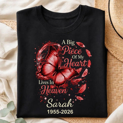 My Guardian Angel Lives In Heaven - Personalized T-Shirt, Memorial Gift For Loss Of Loved One