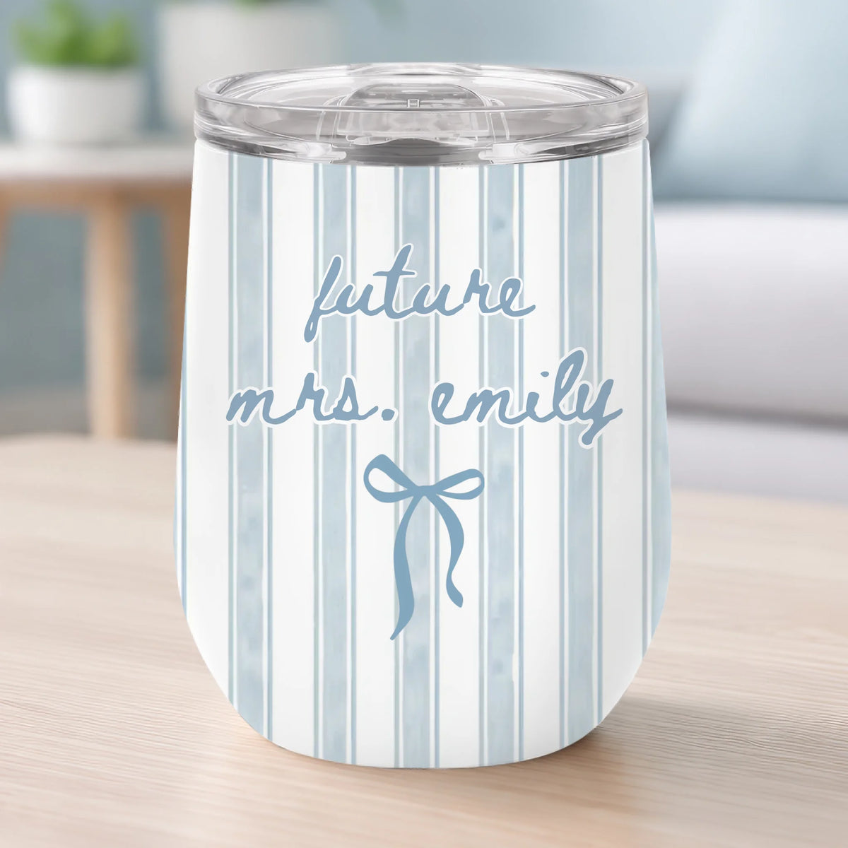 Happy Future Bride - Personalized Mug, Bride to Be Gift, Stripped Custom Coffee Mug, Bridal Shower Gift