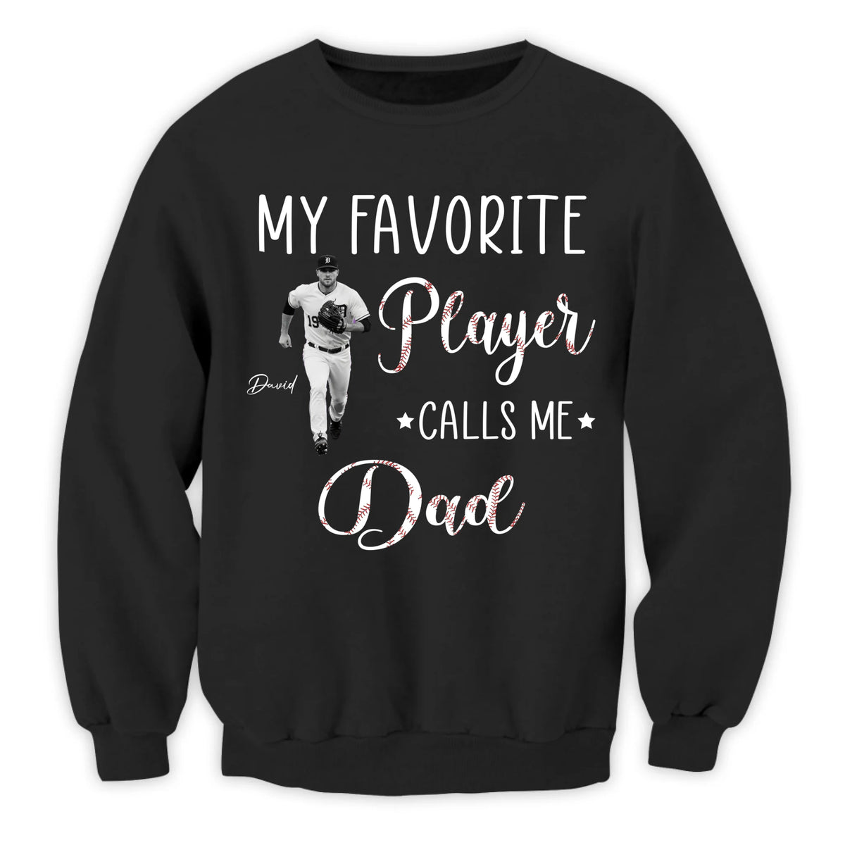 Proud Baseball Grandma My Favorite Player Calls Me Grandma - Personalized T-Shirt, Custom Photo Baseball Player, Proud Baseball Family Gift