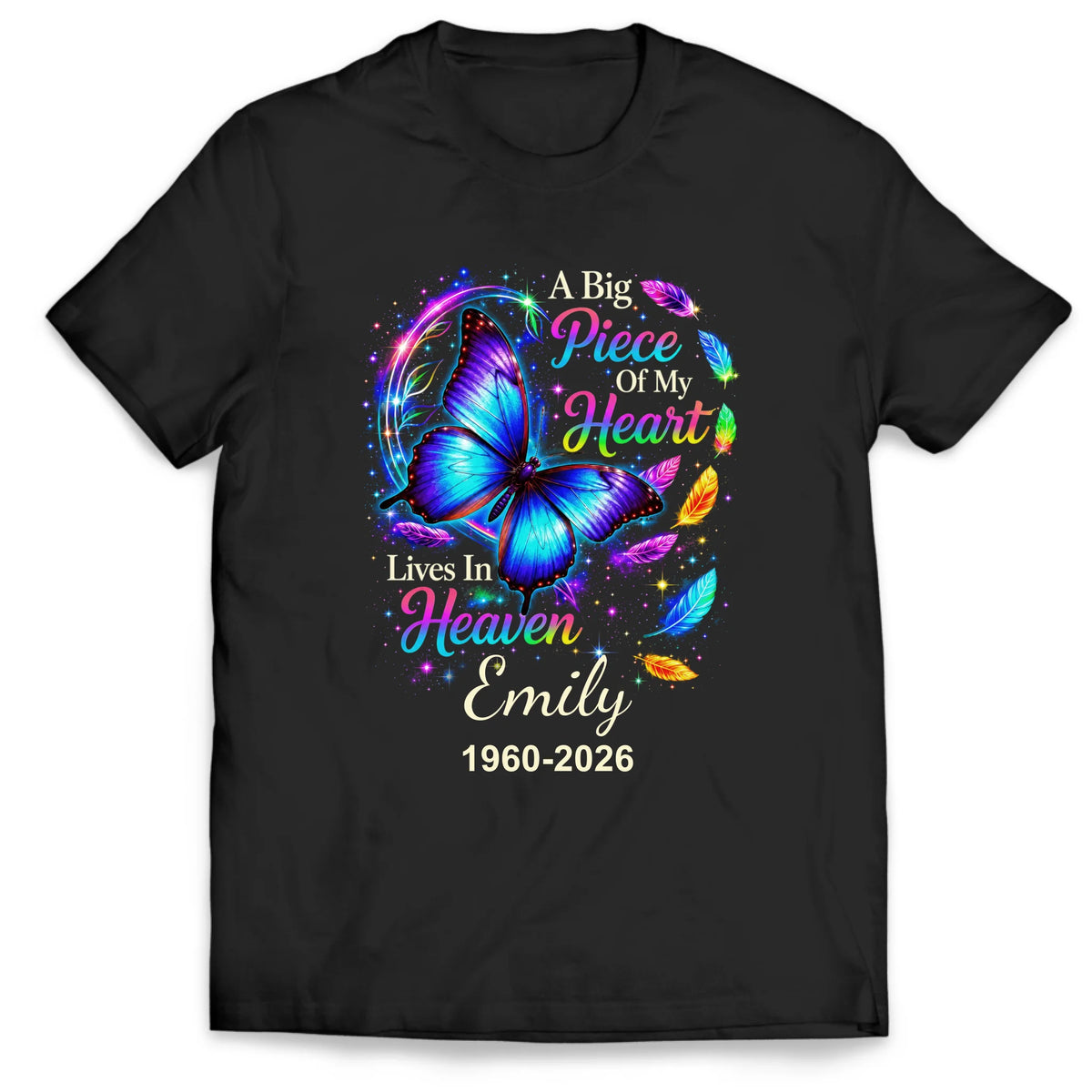 My Guardian Angel Lives In Heaven - Personalized T-Shirt, Memorial Gift For Loss Of Loved One