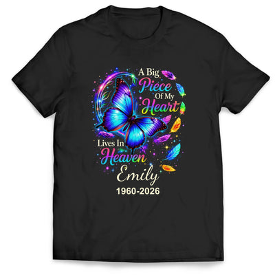 My Guardian Angel Lives In Heaven - Personalized T-Shirt, Memorial Gift For Loss Of Loved One