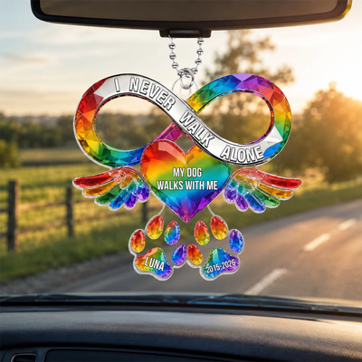 Your Love Still Rides Beside Me Every Day - Personalized Acrylic Car Hanger, Memorial Gift For Loss Of Pet