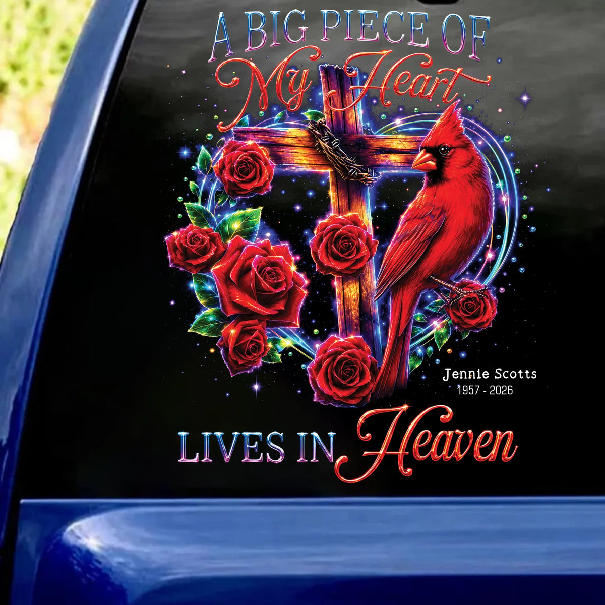 Always On My Mind Forever In My Heart - Personalized Decal, In Loving Memory Loss Of Loved One, Memorial Decal