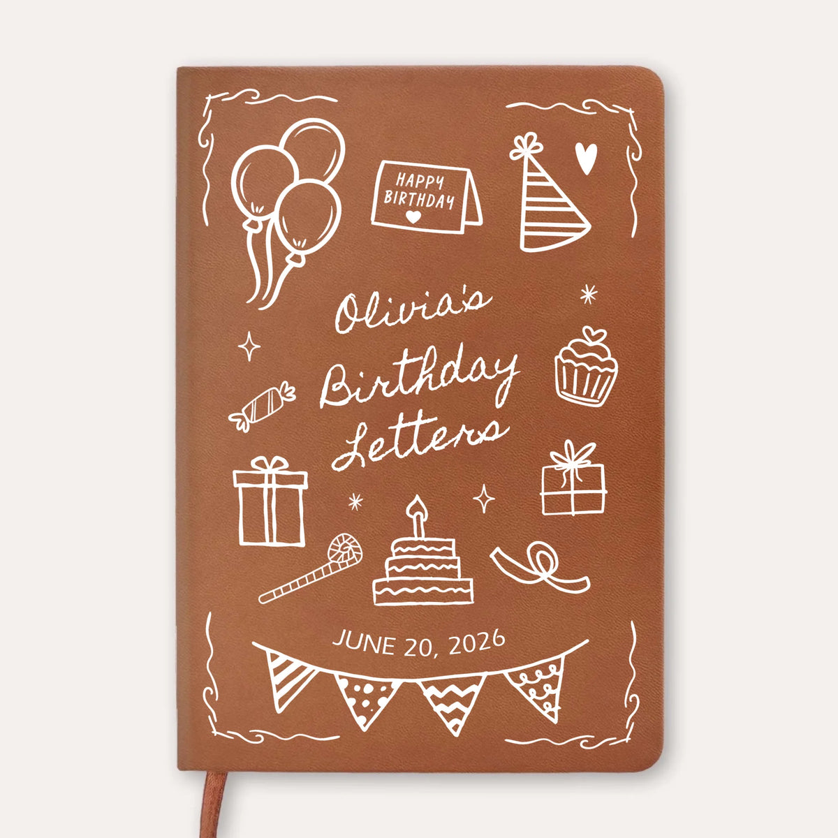 A Birthday Full Of Love - Personalized Leather Journal, Birthday Gift For Him, Her, Meaningful Birthday Gift