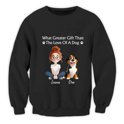 What Greater Gift Than The Love Of A Dog/ Dogs   - Personalized T-Shirt, Gift For Dog Lovers