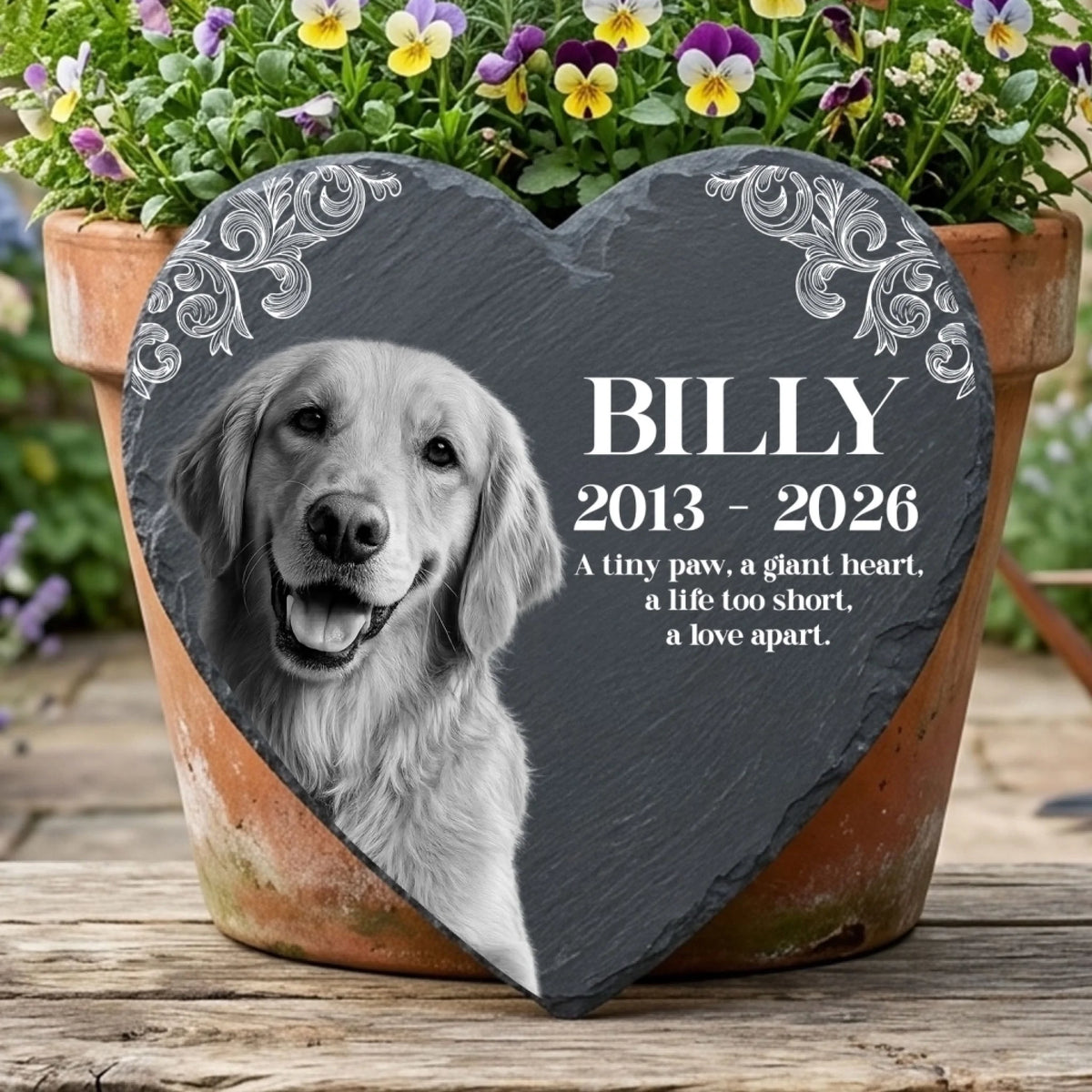 Your Paw Prints Always In My Heart - Personalized Memorial Stone, Gift For Loss Of Pet, Memorial Pet Gift