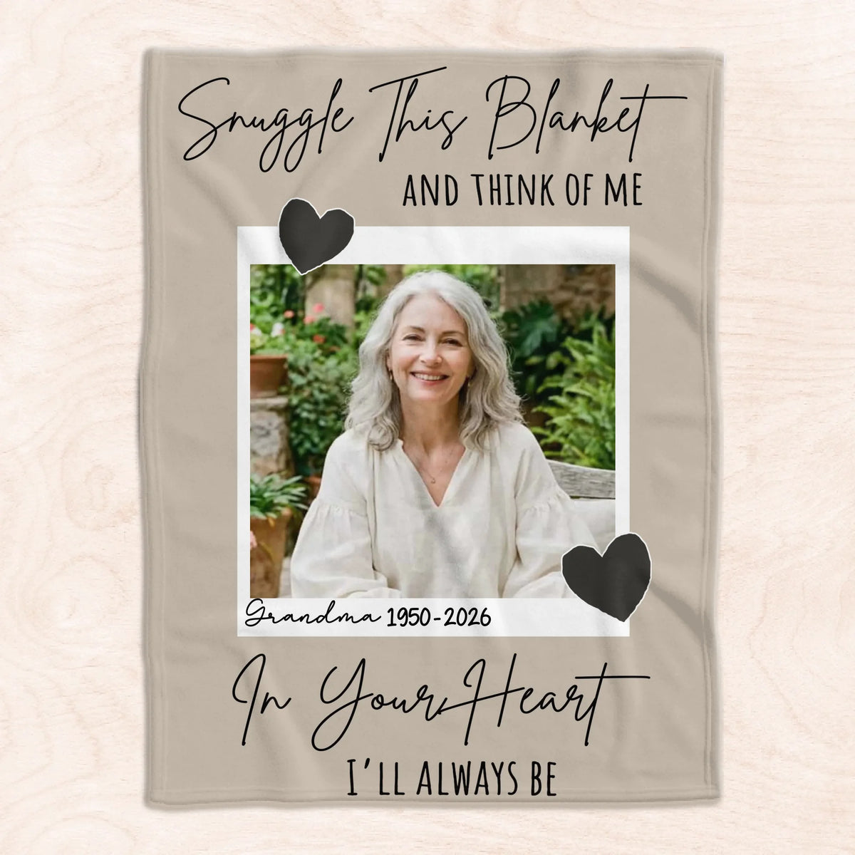 In Your Heart I’ll Always Be - Personalized Blanket, Memorial Gift For Loss Of Loved One, In Loving Memory Gift