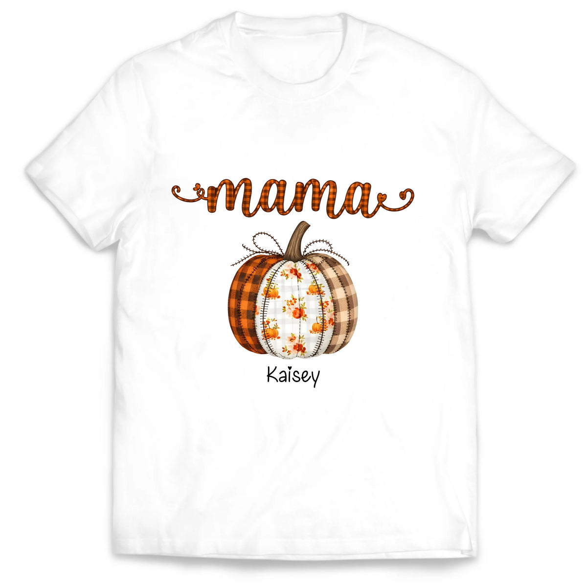 Mama’s Little Pumpkin - Personalized Comfort Colors T-shirt, Custom Name Autumn Shirt, Family Halloween Shirt