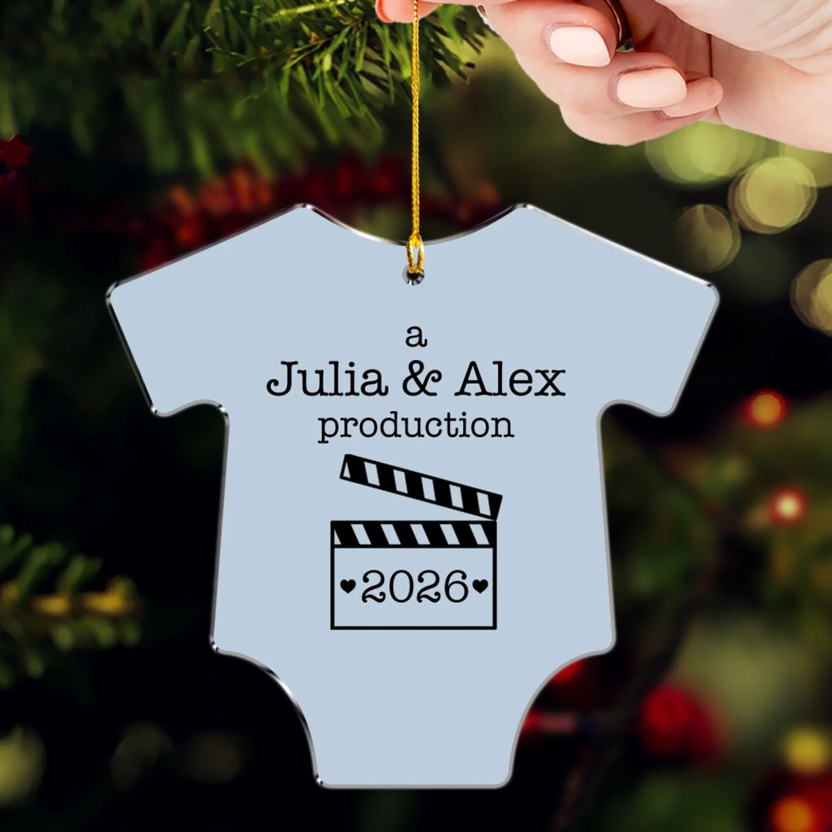 A Little Star Is Coming Soon - Personalized Acrylic Ornament, Baby Announcement Gift, Expecting Parents Gift With Custom Name