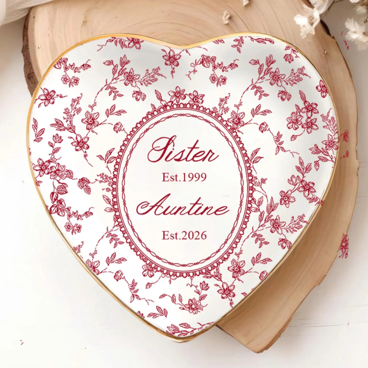 The Year Everything Changed - Personalized Jewelry Dish, Custom Mom To Grandma, Mama To Nanny, Sister To Auntie Keepsake