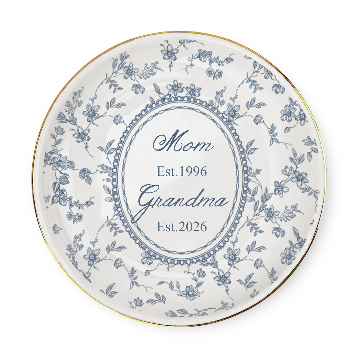 The Year Everything Changed - Personalized Jewelry Dish, Custom Mom To Grandma, Mama To Nanny, Sister To Auntie Keepsake