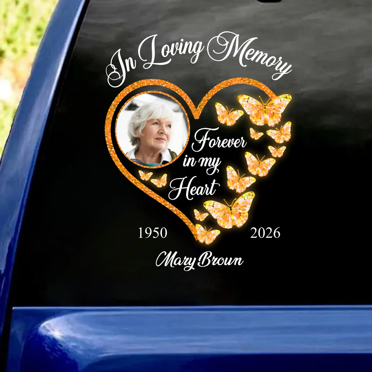 Until We Meet Again - Personalized Decal, Memorial Gift For Loss Of Loved One, Butterfly Memorial