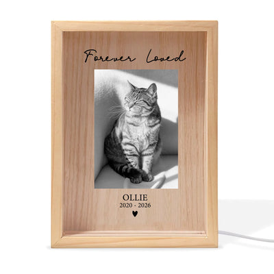 Always In My Heart - Personalized Frame Light Box, Memorial Gift For Loss Of Pet, Pet Loss Gift With Custom Photo