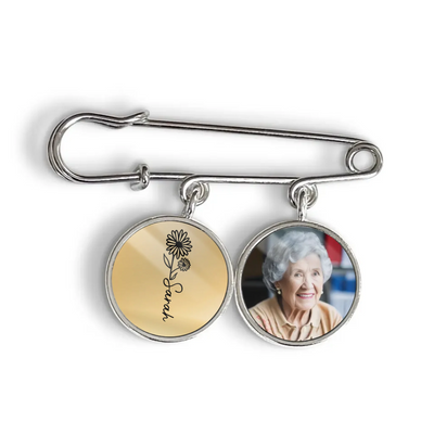 We Are Here Walking Beside You - Personalized Lapel Pin, Wedding Memorial Charm, Wedding Loved Ones Passed