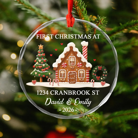 First Christmas At New Home - Personalized New Home Ornament, Housewarming gift, Our First Christmas Keepsake