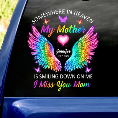 I Miss You Mom - Personalized Decal, Memorial Gift For Loss Of Loved One