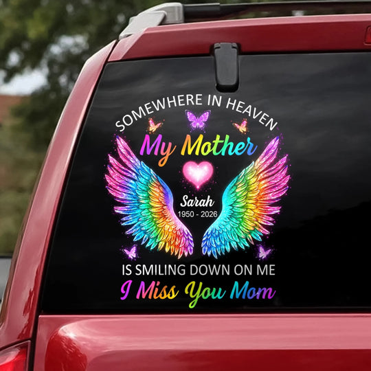 I Miss You Mom - Personalized Decal, Memorial Gift For Loss Of Loved One
