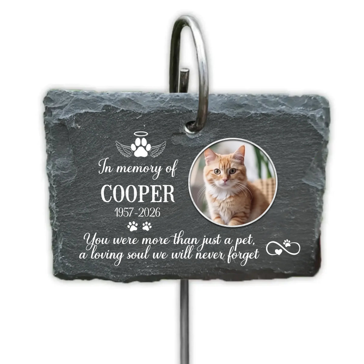 You Were More Than Just a Pet, a Loving Soul We Will Never Forget - Personalized Garden Slate, Custom Pet Photo Memorial Stone, Dog Loss Keepsake, Sympathy Gift for Pet Lovers