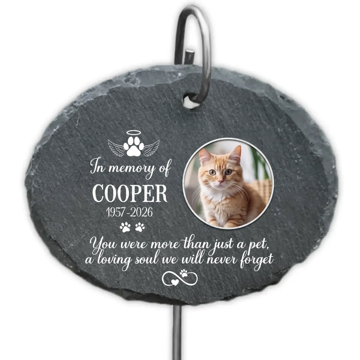 You Were More Than Just a Pet, a Loving Soul We Will Never Forget - Personalized Garden Slate, Custom Pet Photo Memorial Stone, Dog Loss Keepsake, Sympathy Gift for Pet Lovers