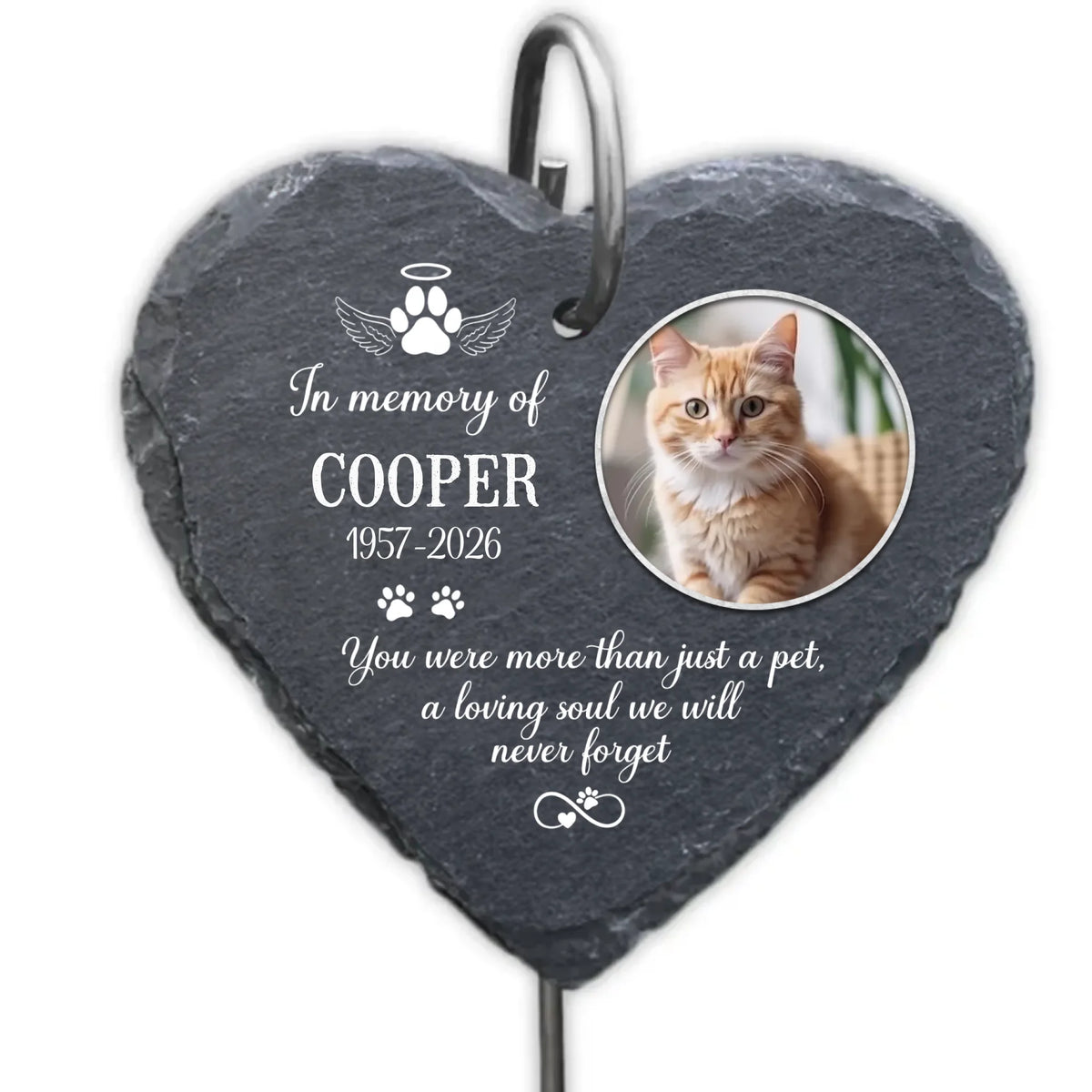 You Were More Than Just a Pet, a Loving Soul We Will Never Forget - Personalized Garden Slate, Custom Pet Photo Memorial Stone, Dog Loss Keepsake, Sympathy Gift for Pet Lovers