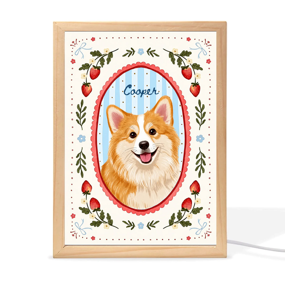 My Mini Cute Pet - Personalized Frame Light Box, Gift For Pet Lovers, Custom Pet Portrait Gift