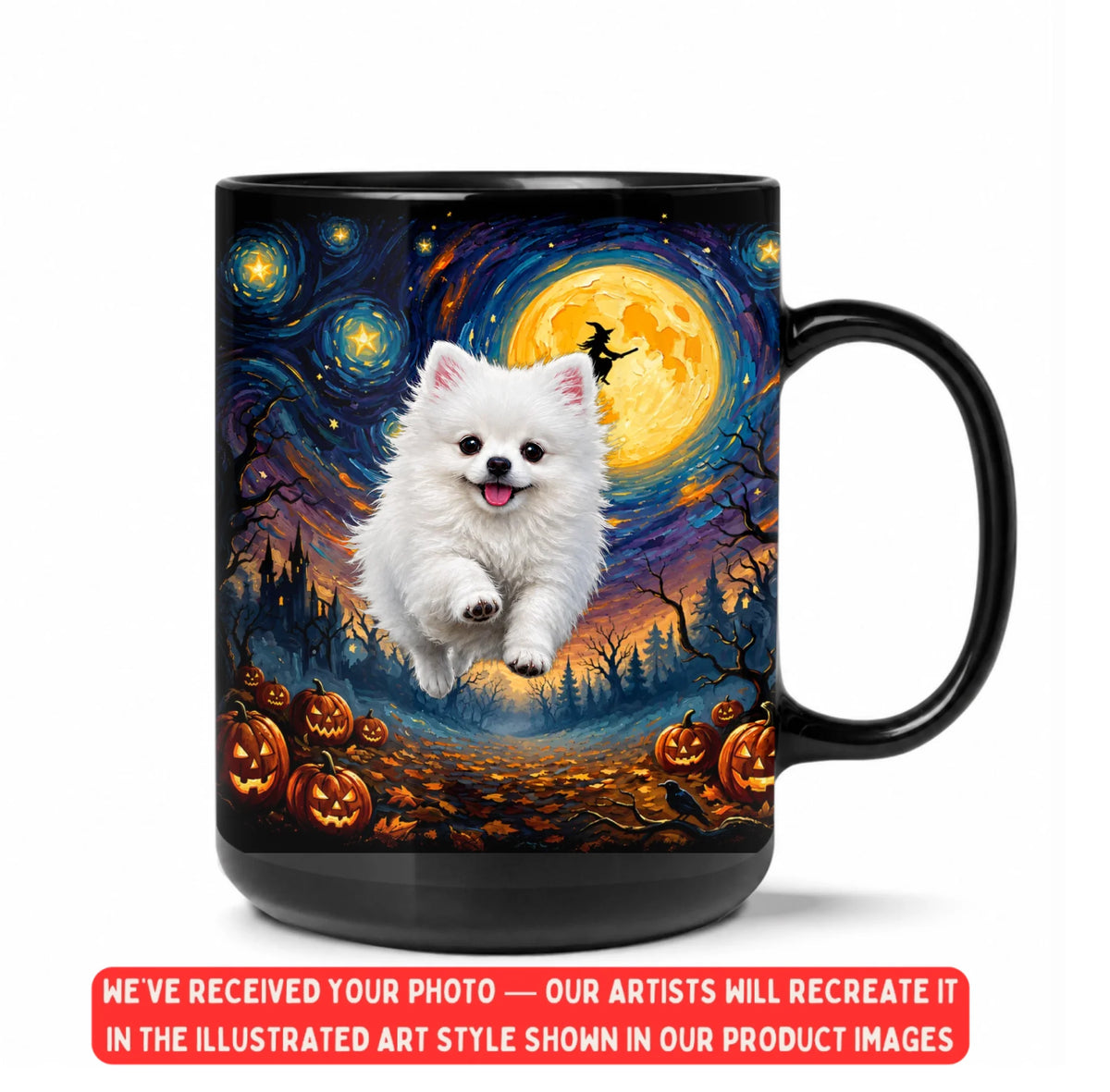 My Fur-Friend In Halloween – Personalized Mug, Custom Pet Portrait, Halloween Pet Gift, Dog Lover Mug, Cat Lover Mug, Spooky Season Keepsake