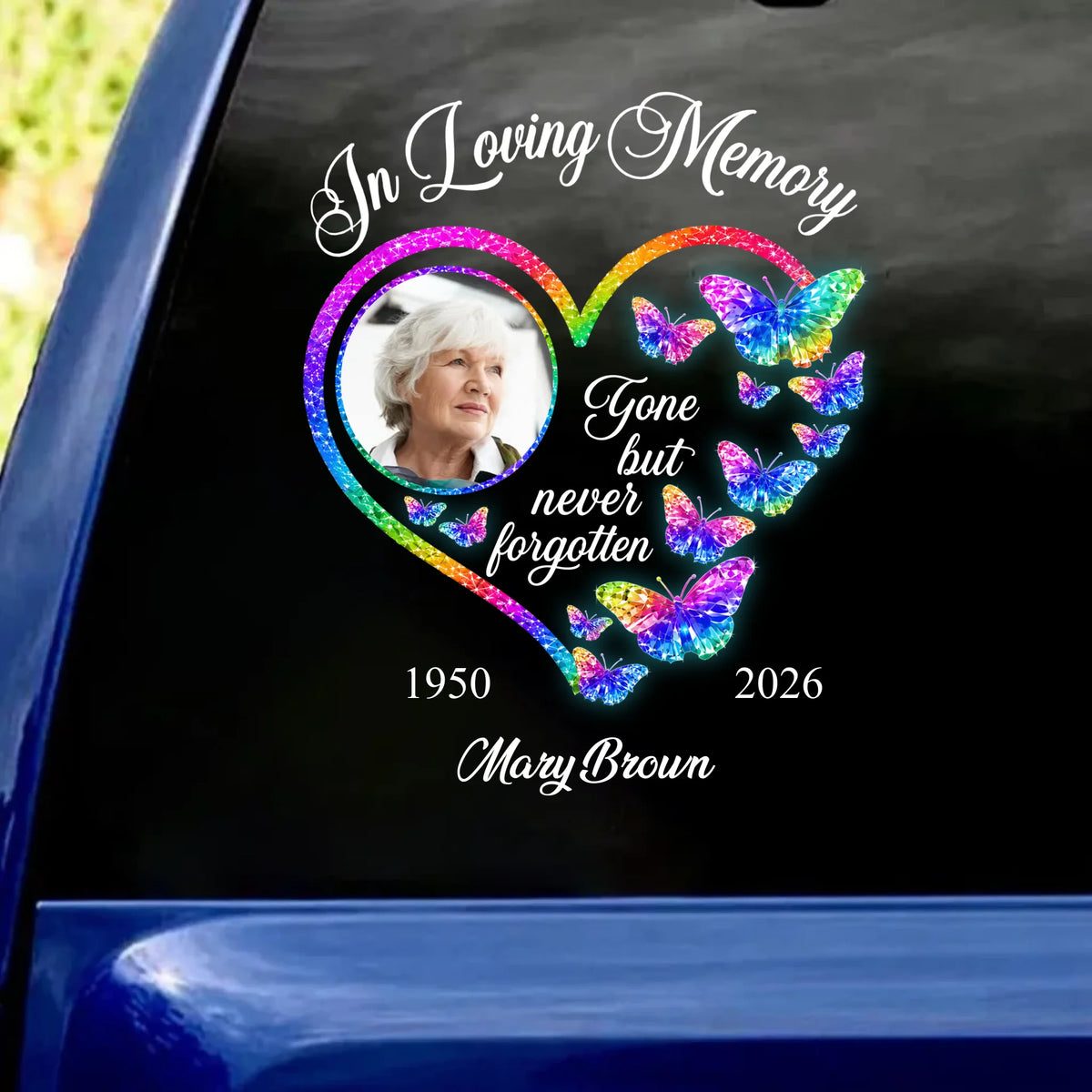 Until We Meet Again - Personalized Decal, Memorial Gift For Loss Of Loved One, Butterfly Memorial