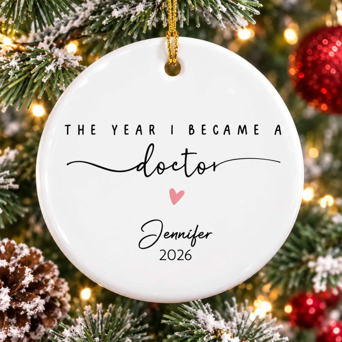 Celebrating My New Career - Personalized Ornament, New Job Gift, Career Milestone Keepsake, Custom Profession Ornament