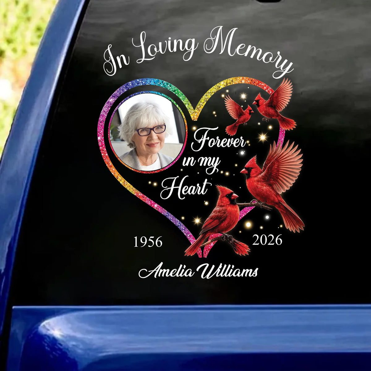 Cardinal A Beautiful Soul Never Forgotten - Personalized Decal, Memorial Gift For Loss Of Loved One