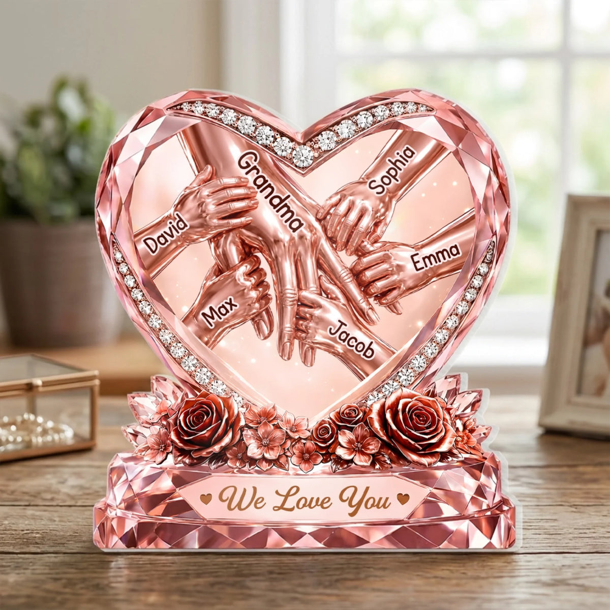 Hold Your Hand Forever - Personalized Acrylic Plaque, Gift for Grandma, Nana Acrylic Plaque