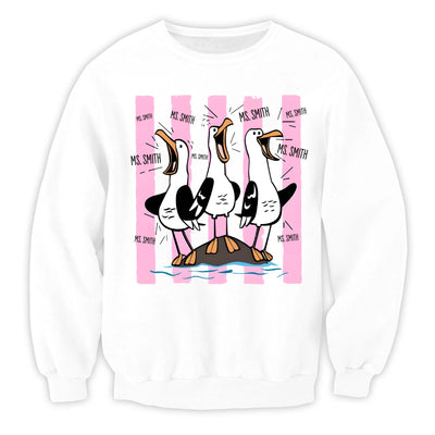 Teaching My Favorite Silly Geese - Personalized T-Shirt, Custom Teacher Shirt, Cute Goose Graphic Tee, School Staff Gift, End of Year Teacher Gift