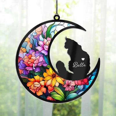 Forever In Our Heart- Personalized Acrylic Suncatcher, Loss of Pet Sympathy Gift, Pet Loss Gifts, Cat Lovers, Cat Memorial
