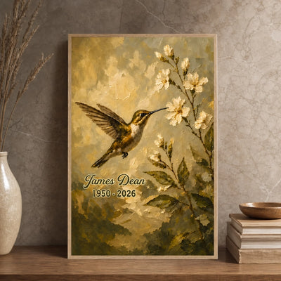 When A Hummingbird Appears, A Loved One Is Near - Personalized Poster, Memorial Gift For Loss Of Loved One