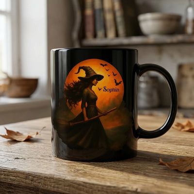 Witching Hour Magic - Personalized Mug, Halloween Witch Mug, Custom Name Mug, Spooky Season Gift