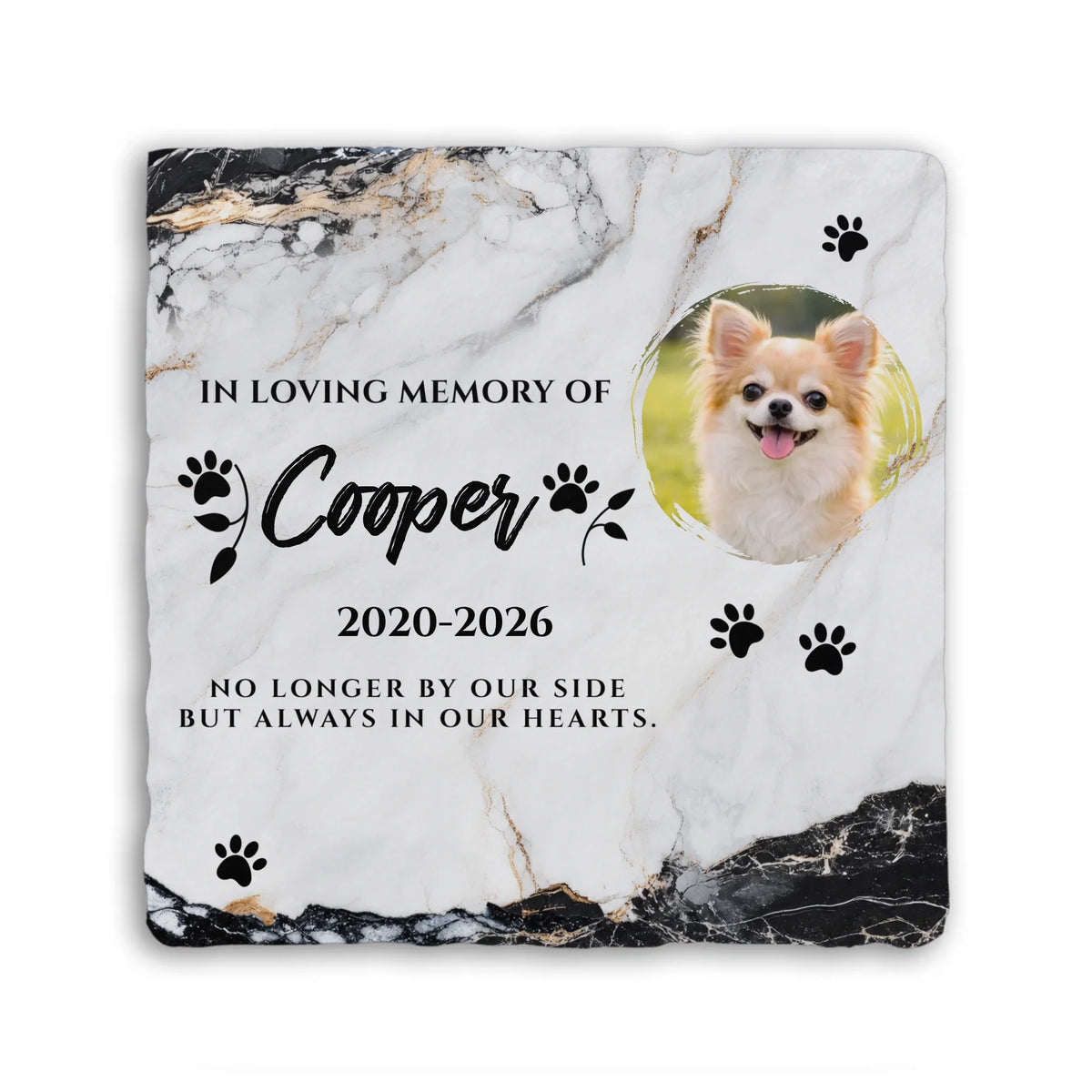 Always In Our Hearts - Personalized Memorial Stone, Loss Of Pet Gift, Memorial Pet Gift