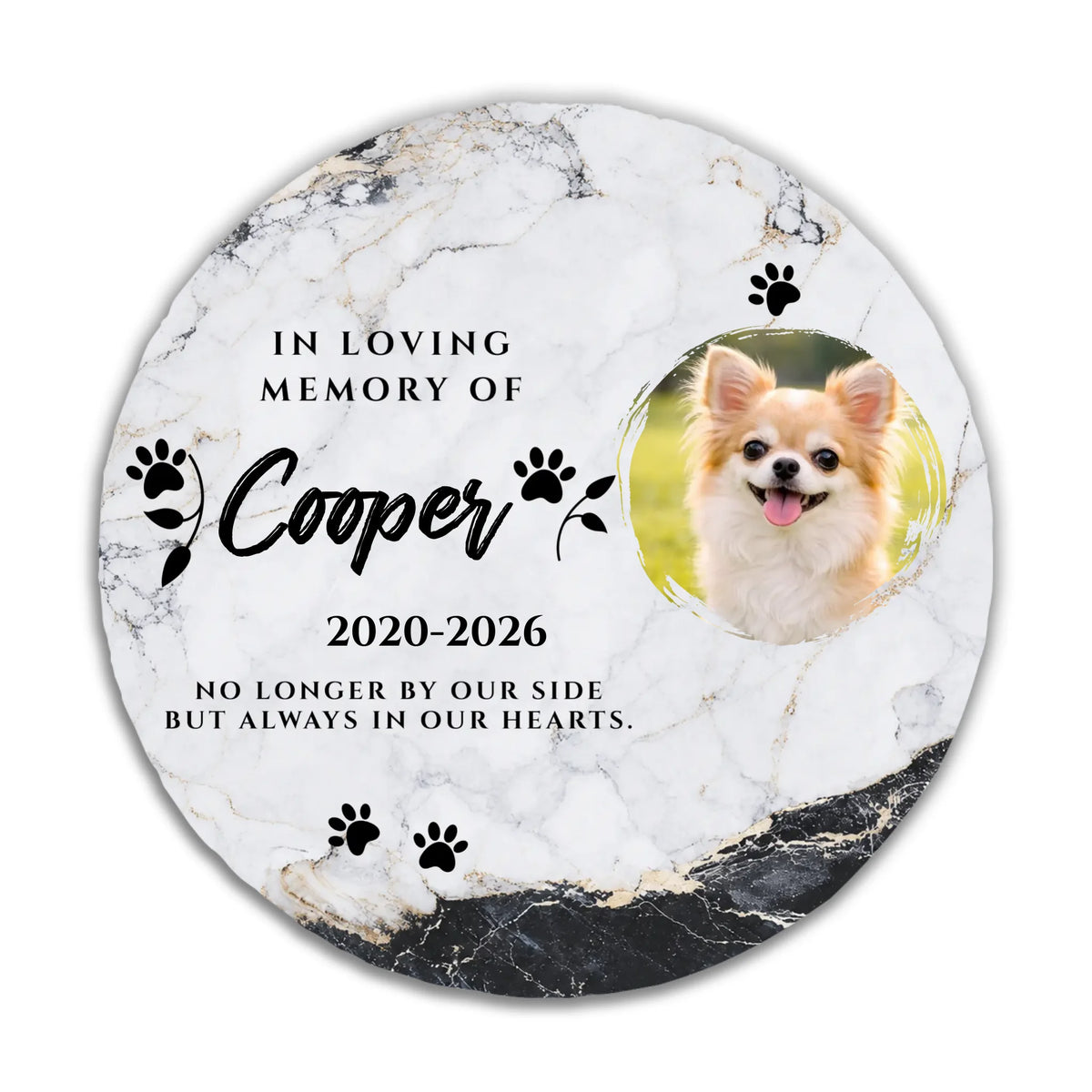 Always In Our Hearts - Personalized Memorial Stone, Loss Of Pet Gift, Memorial Pet Gift