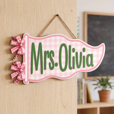 Welcome To My Class - Personalized Wooden Sign, Teacher Classroom Sign, Cute Classroom Wall Hanging Decor