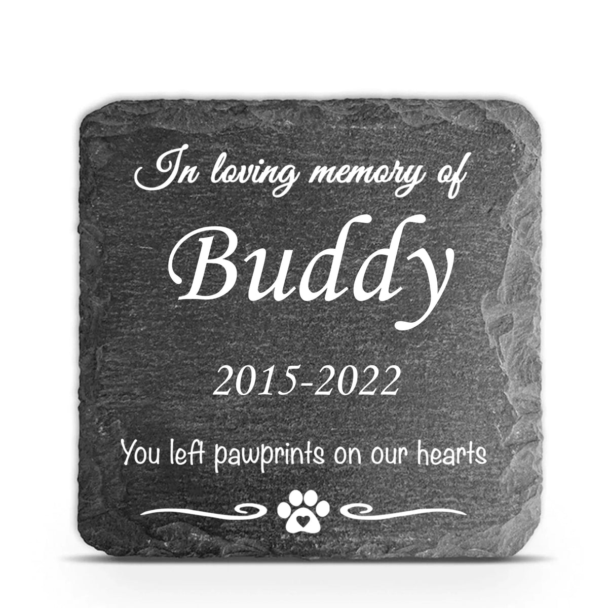 In Loving Memory Of Pet Memorial Garden Stones - Personalized Memorial Stone