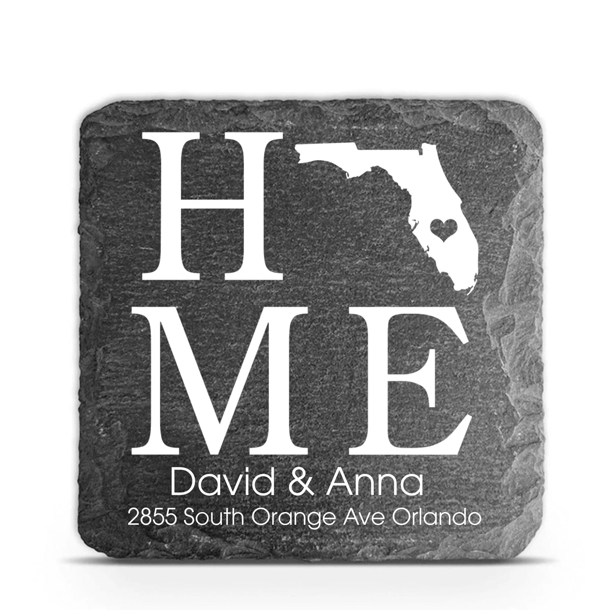 House Warming Gift Custom Slate Coaster | Personalized Slate Coasters | Custom Wedding Coasters | Real Estate Closing| Housewarming Gifts