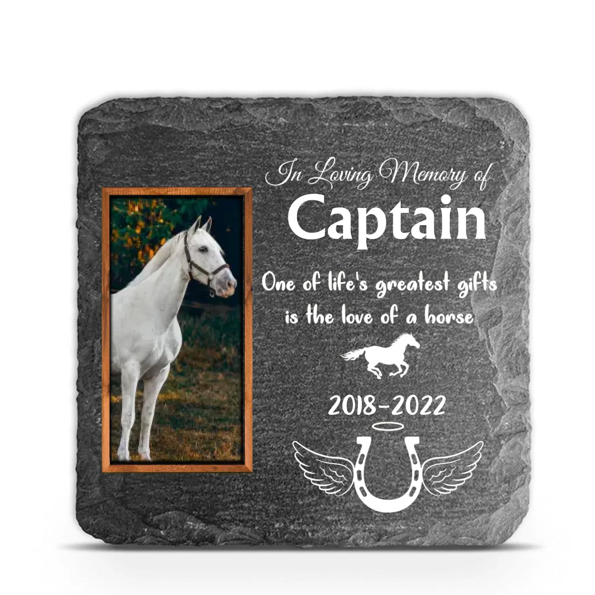 One Of Life's Greatest Gifts - Personalized Horse Pony Memorial Stone, Horse Memorial