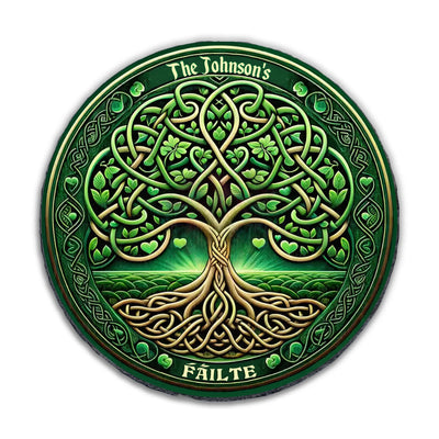 Fáilte Irish Welcome Sign, Celtic Tree of Life - Personalized Stone - 125MS05TL