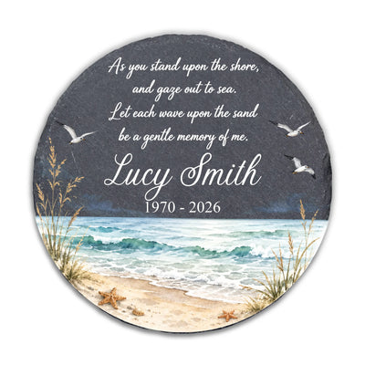 Ocean Memorial - Personalized Memorial Stone, Custom Loss of Loved One Gift, Bereavement Decoration