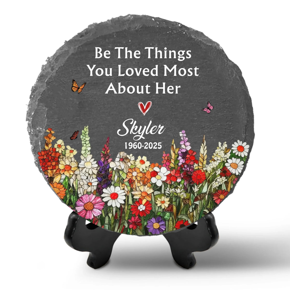 Her Love Lives On Through You- Personalized Memorial Stone, Be The Things You Loved Most About Her, Sympathy Gifts, Memorial Gift