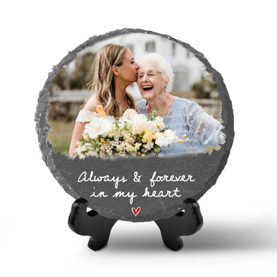 The Love Remains - Personalized Memorial Stone, Custom Photo In Loving Memory Gift, Sympathy Gift Loss Of Mom Grandma Dad