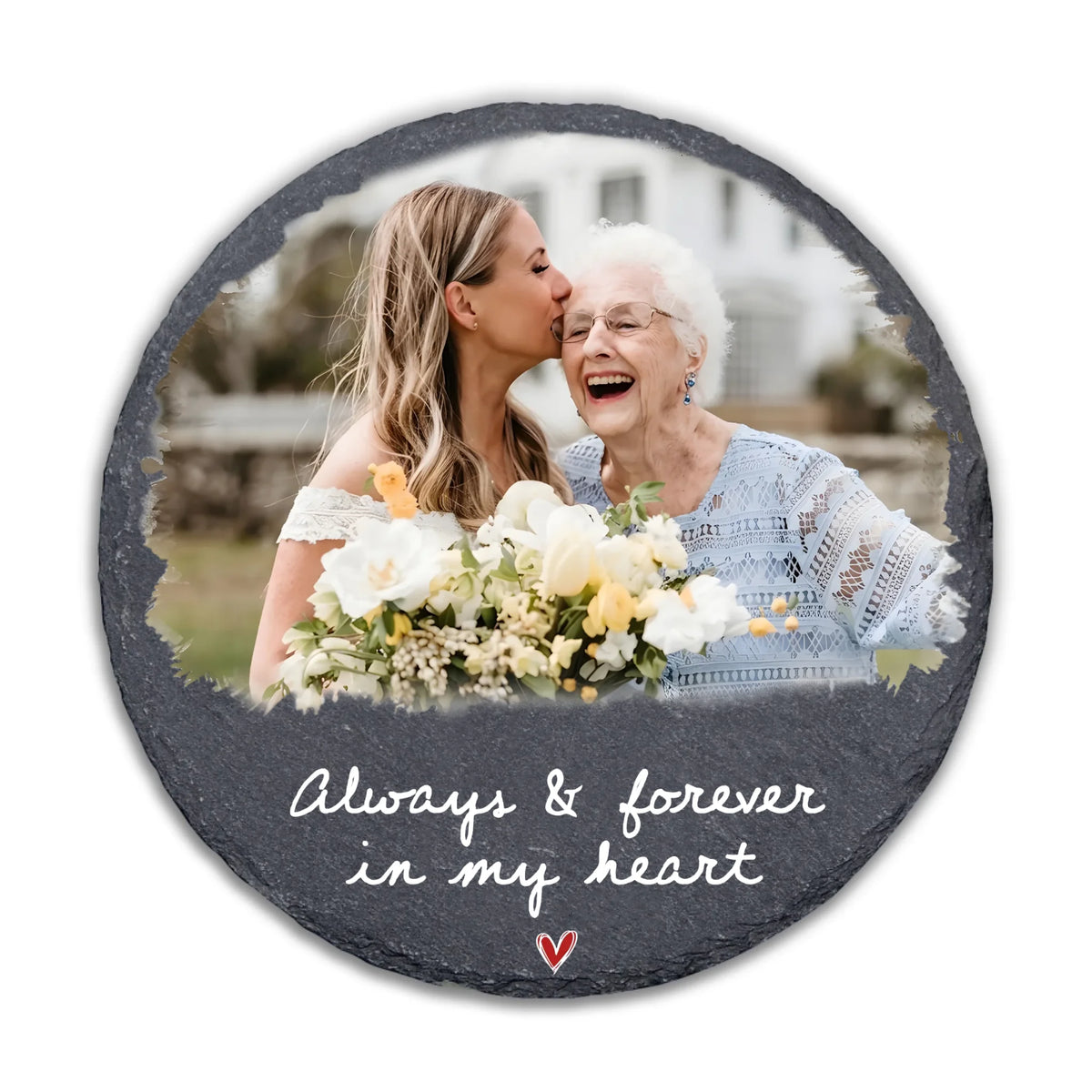 The Love Remains - Personalized Memorial Stone, Custom Photo In Loving Memory Gift, Sympathy Gift Loss Of Mom Grandma Dad