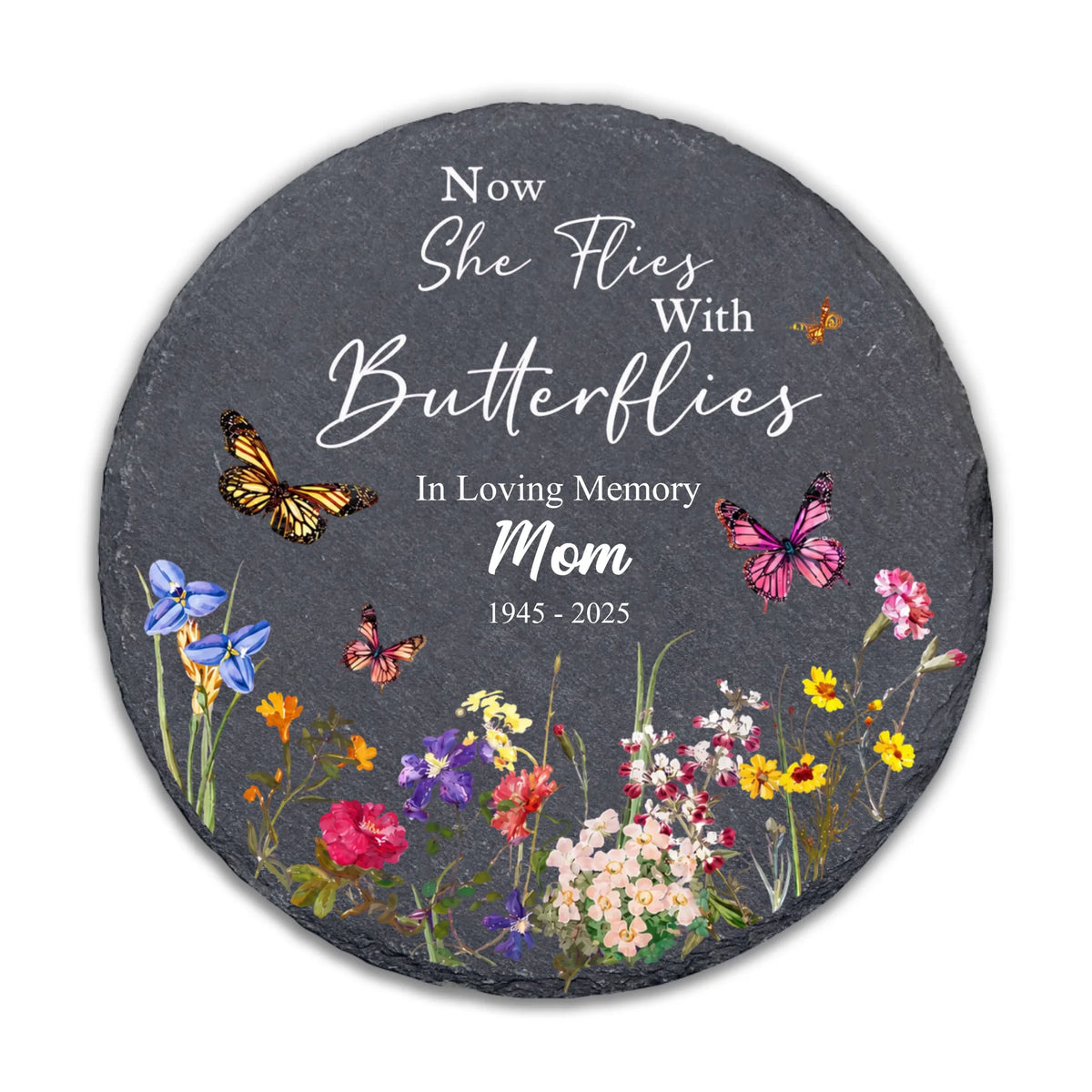 Gone From Sight, In Every Flower - Personalized Memorial Stone, In Loving Memory Gift, Sympathy Gift Loss Of Mom Grandma Dad
